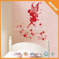 Modern comfortable reusable angel mirror baby room acrylic wall stickers